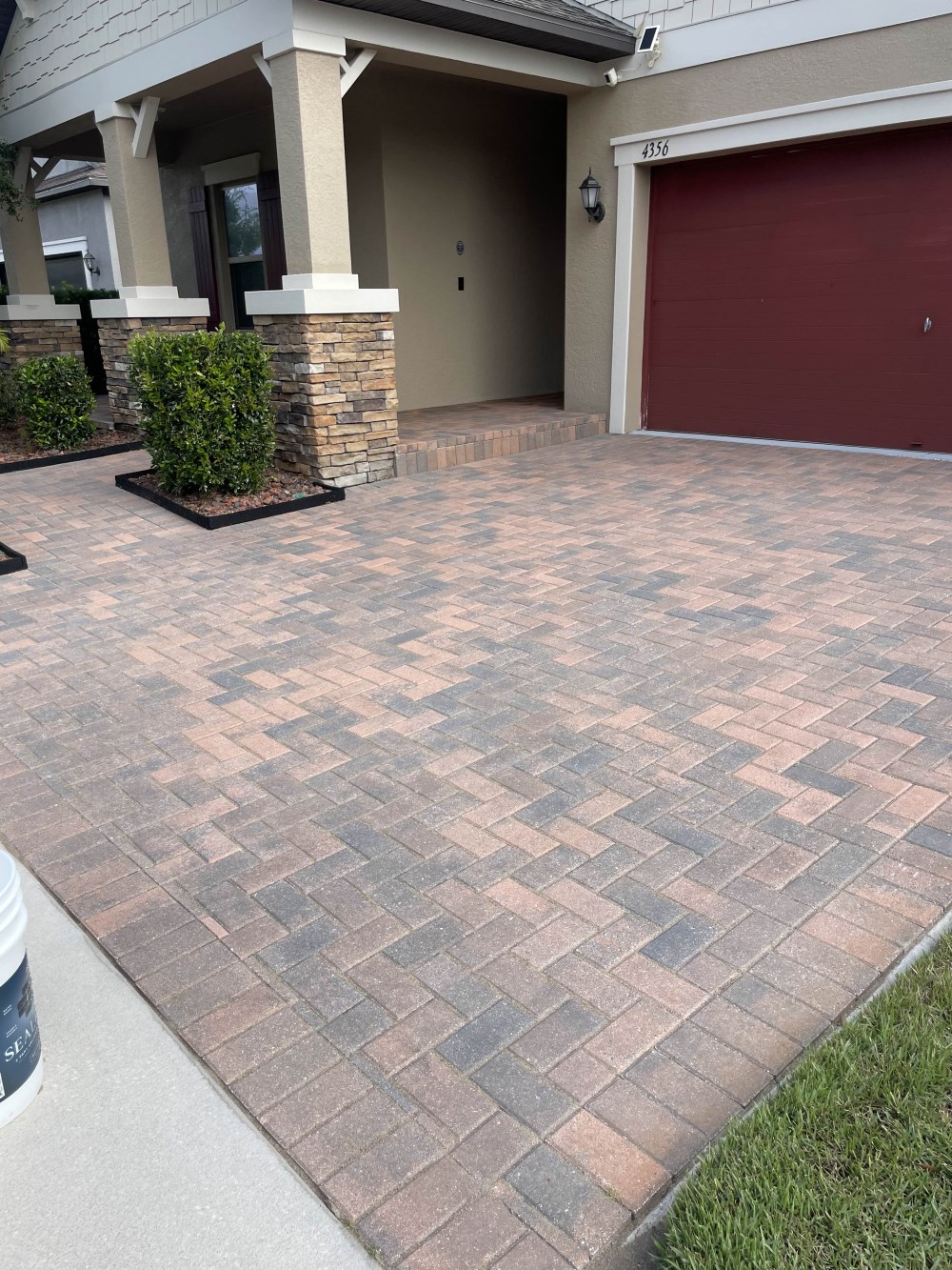 Paver Sealing & Stripping Restoration for Driveway in Bexley, Tampa, FL — Bringing Color & Life Back to the Neighborhood